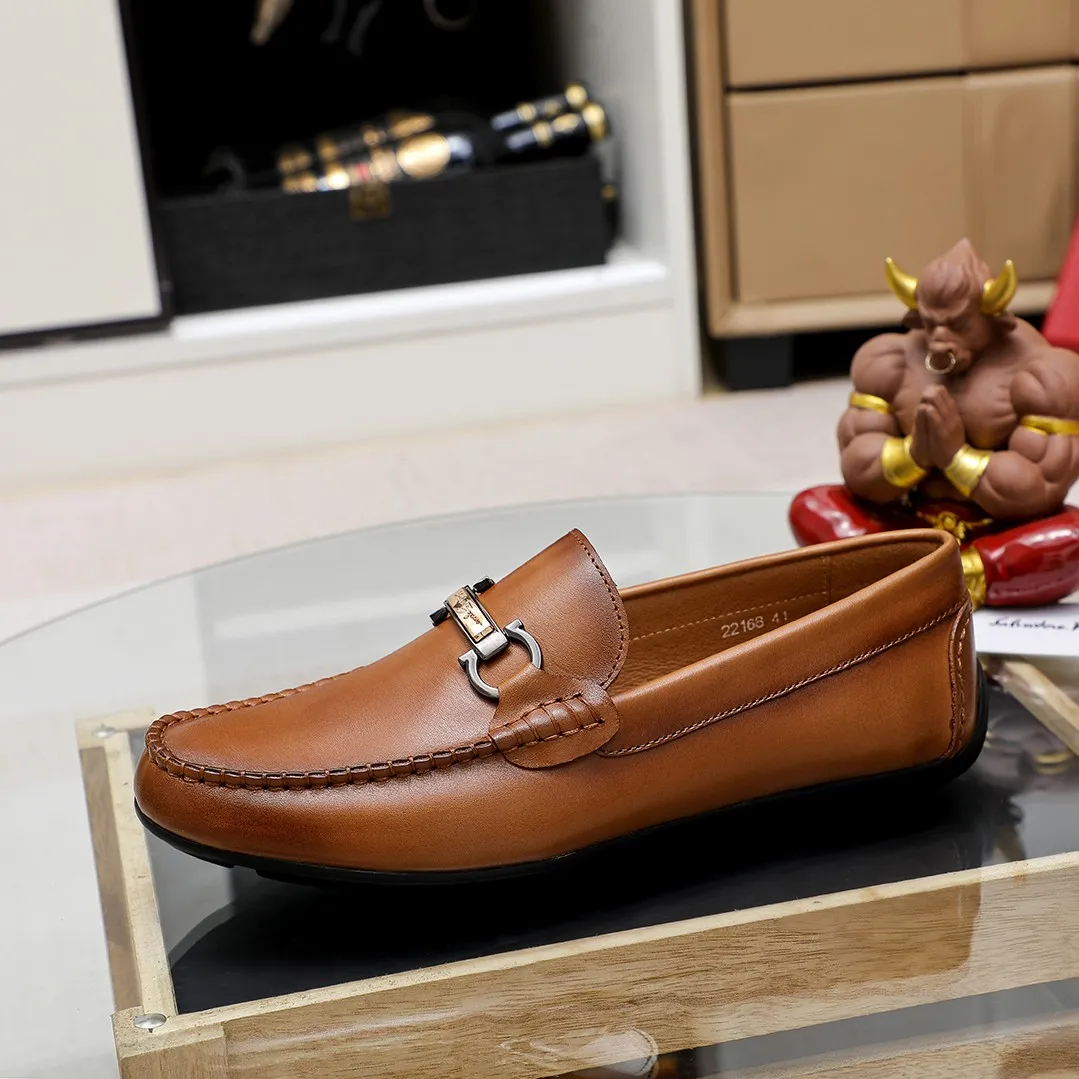 Men's shoes 💰360 🕷🕷【Ferragamo】Ferragamo Popular fashionable casual slip-on shoes🇨🇳Official website counter 1:1 production, original mold opening💯Good quality visible, imported high-end first-layer calfskin, luxurious pigskin lining🌿Very clear texture, high-quality waterproof, non-slip and wear-resistant outsole🎋High quality and low price, truly handmade🍓Color, code number 38-45